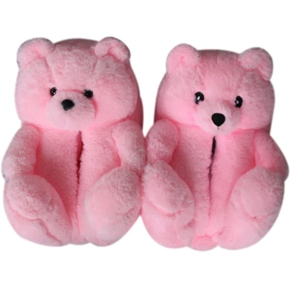 Shoes - Super cute pink teddy slippers